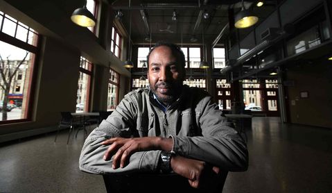 Abdikheir Ahmed, seen here at Red River College in Winnipeg.