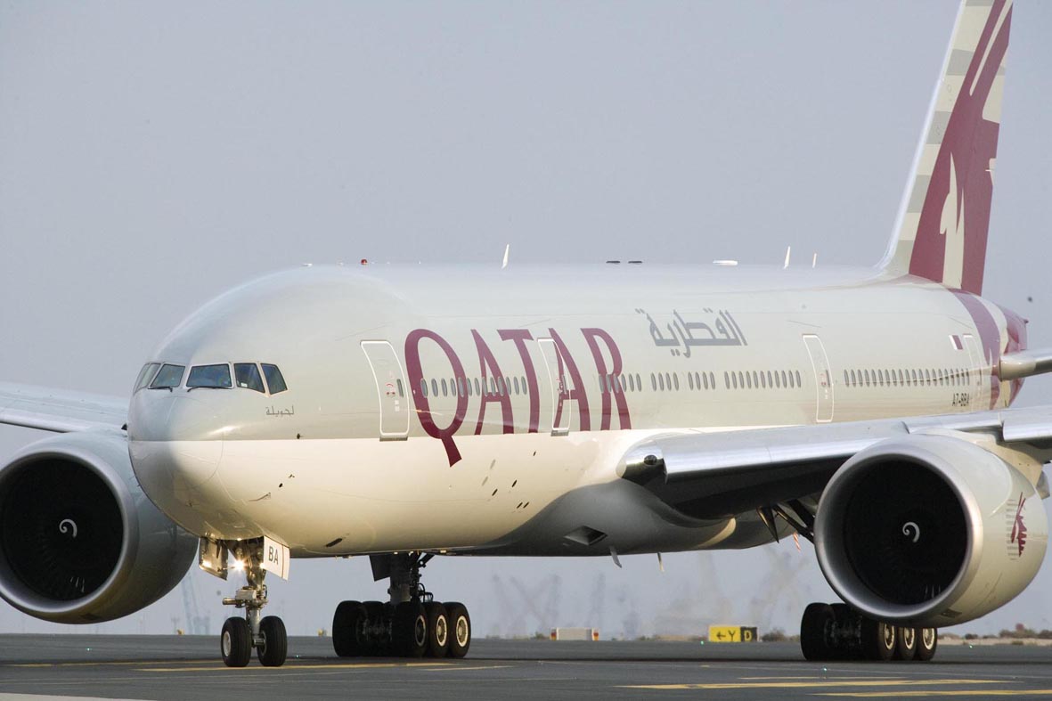 A+Qatar+Airways+Boeing+777-200+Long+Rang