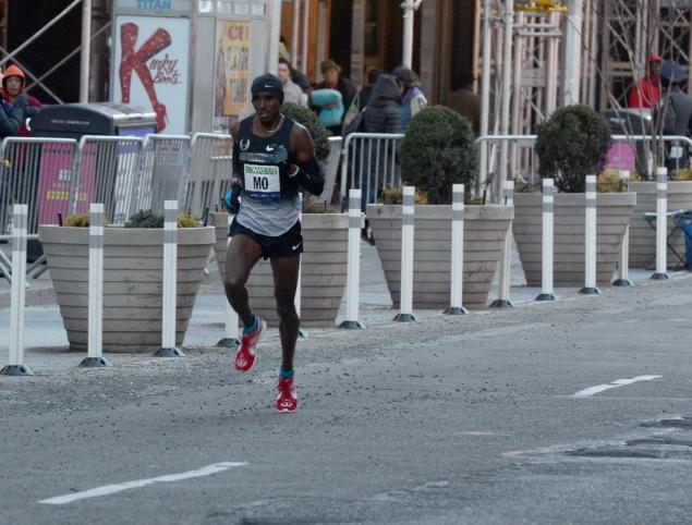 Olympian Mo Farah of Great Britain during Sunday’s New York City Half-Marathon.