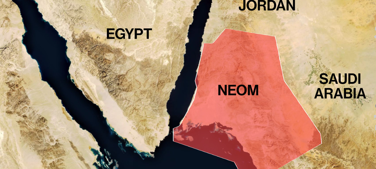 NEOM Saudi Arabia map