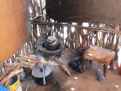 The kitchen at Farah and Hassan Mohamed Abdi's home.