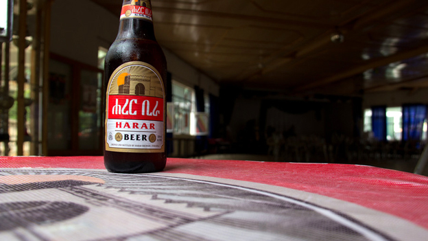 A bottle of Harar beer