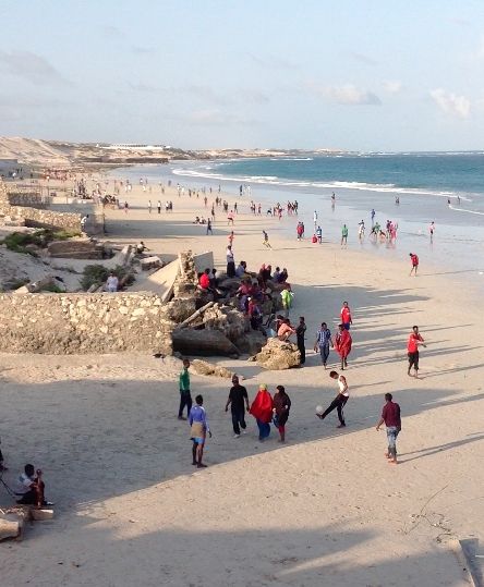 A scenic view of Liidho Beach  Mogadishu  Somalia.