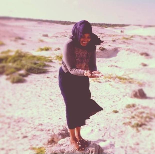 Mogadishu Diaries filmmaker  Abla Elmi  sifting through sands at the Jazeera Beach on the outskirts ...