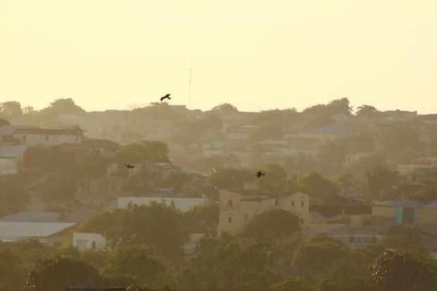 A rooftop view of Mogadishu  Somalia.