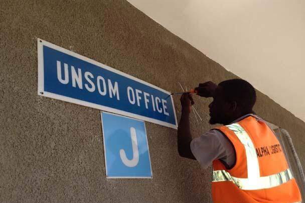 UNSOM sign