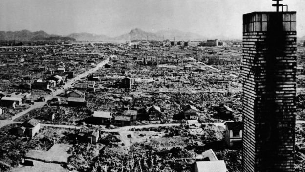 Hiroshima ka dib markii lagu dhuftay atomic bomb