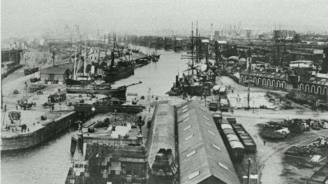 West Bute Dock, Cardiff, in 1900