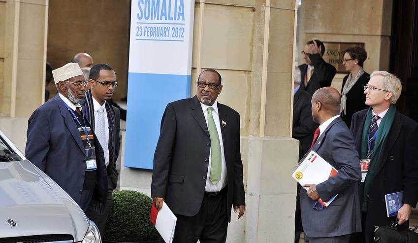 File Photo: Then Somaliland President Ahmed Silanyo arrives at Lancaster House for the Somalia Conference in London, Britain, 23 February 2012.  EPA/ANDY RAIN
